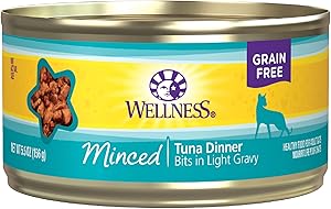 Wellness Complete Health Grain Free Wet Cat Food, Minced Tuna