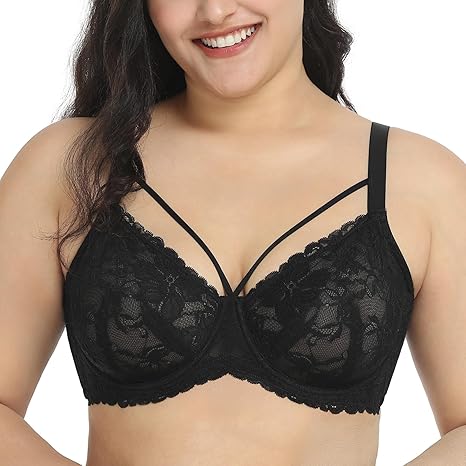 HSIA Minimizer Bra for Women - Unlined Lace Plus Size Comfort