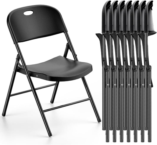 Heavy Duty Plastic Folding Chair with 650 Weight Limit for Events