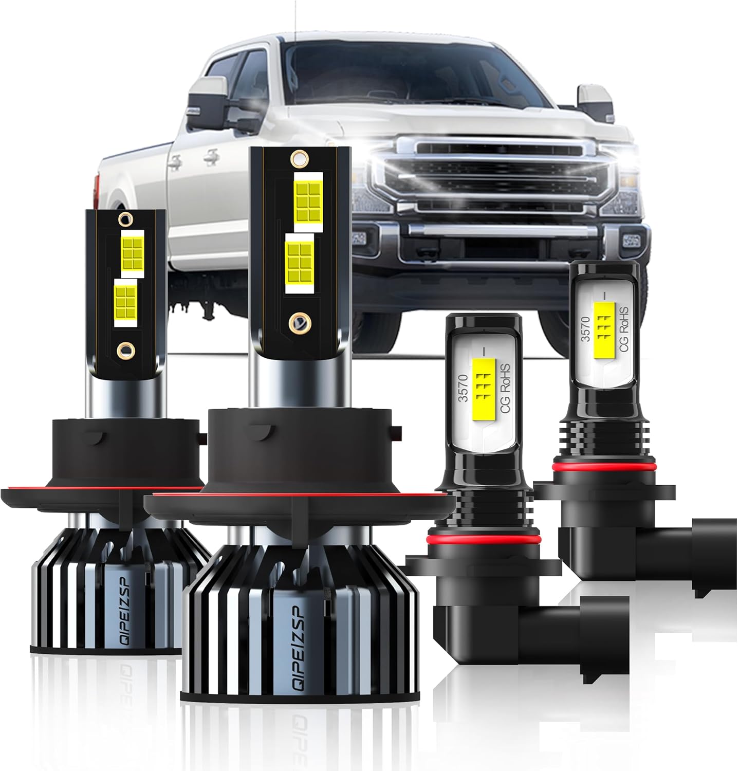 LED Headlight Bulbs Combo for Ford F250 F350 F450 F550 Super Duty