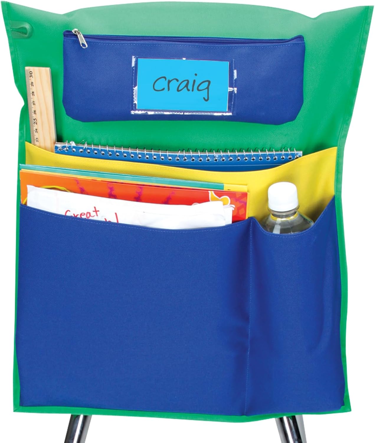 Multi-Pocket Chair Pockets for Classroom Organization and Storage