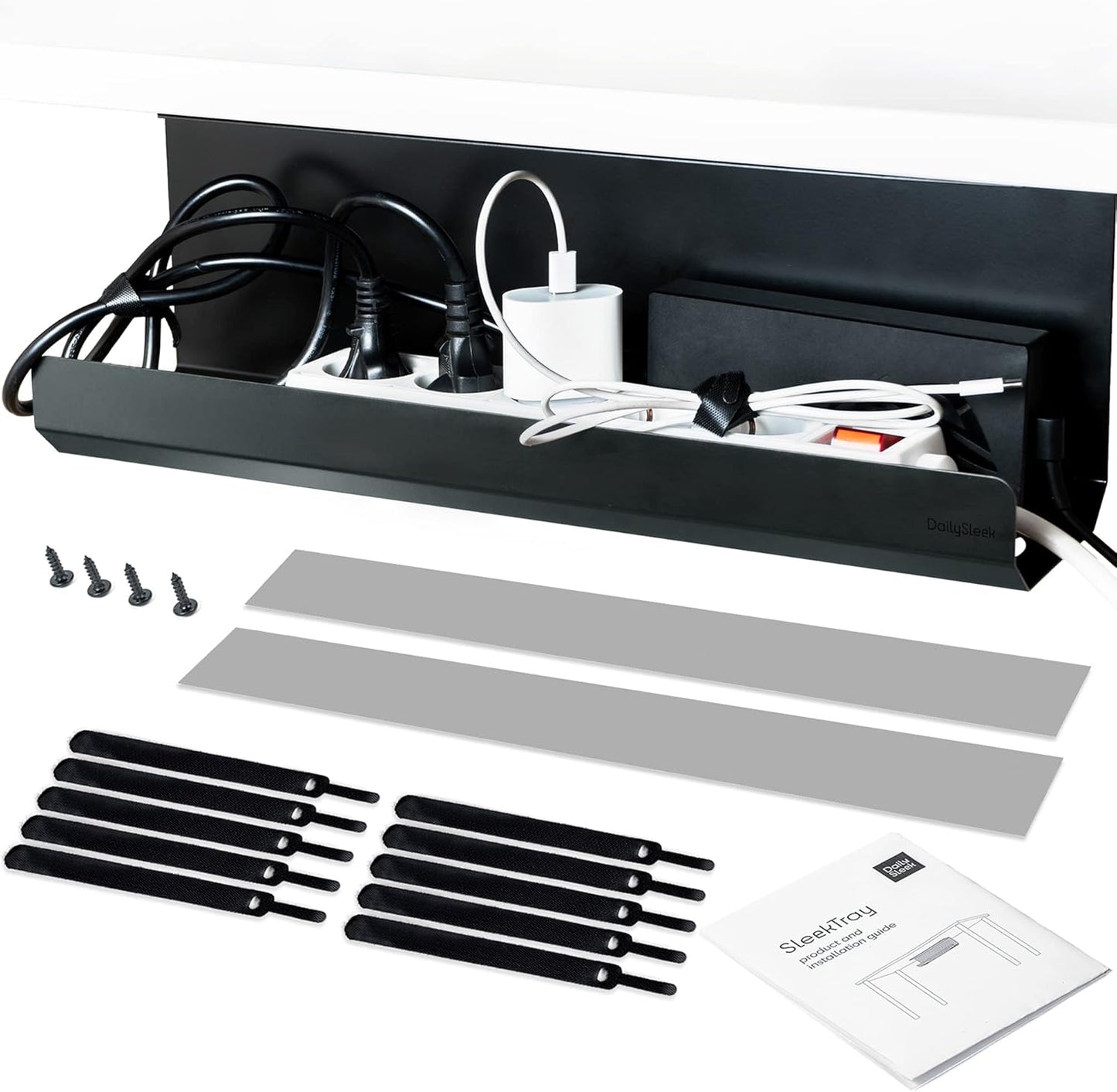 DailySleek Cable Organizer: Neat Desk Wires
