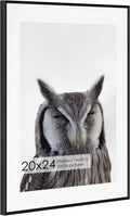 20x24 Metal Picture Frame with 16x20 Mat - Brushed Aluminum Finish