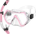 Snorkeling Gear for Adults 180 Panoramic Dry Snorkel Set - Wide View