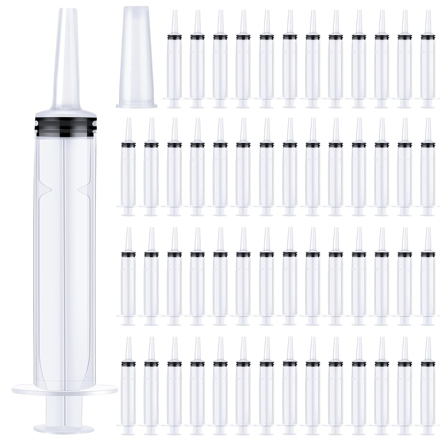 100 Pcs 20ml Party Syringes with Tip Cap for Fun Events
