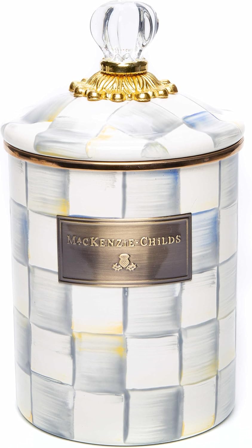MACKENZIE-CHILDS Medium Enamel Canister for Stylish Storage