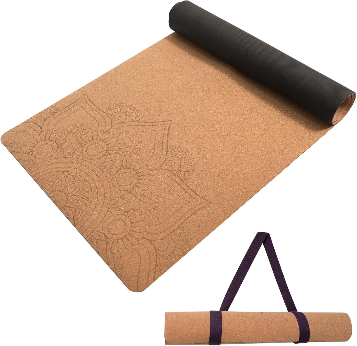 Non-Slip Cork Yoga Mat: Sweat-Resistant, Odor-Proof
