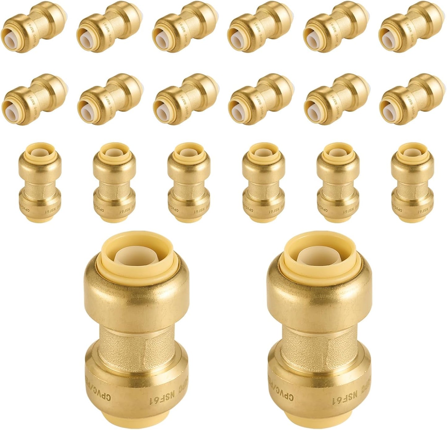 Foskan Push Fit Fittings Pack of 20 for Plumbing Projects