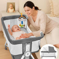 4-in-1 Baby Bassinet Bedside Sleeper with Wheels - Versatile Newborn