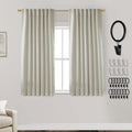 PANELSBURG Kitchen Curtains 45 in Length Short Blackout Linen - Sleep
