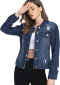MISS MOLY Women's Denim Jacket Trucker Style - Everyday Casual