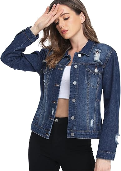 MISS MOLY Women's Denim Jackets for Trendy Casual Style