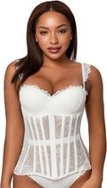 Mesh Corset Waist Trainer for Women - Underbust Lace Up Waist