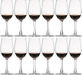 12 Ounce Wine Glasses Set of 12 - Clear Durable Party Glassware