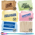 Sweetener and Sugar Packets Variety Pack - 450 Assorted Packs