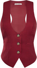 GRACE KARIN Women's Suit Vest Top - Tailored Sleeveless Waistcoat