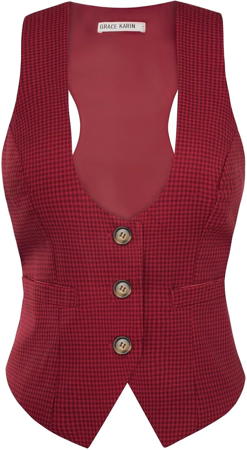 Stylish Women's Suit Vest Top for Formal and Casual Occasions
