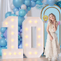 Light Up Numbers 4FT Number 10 Marquee Sign - Bold Party Focal Point