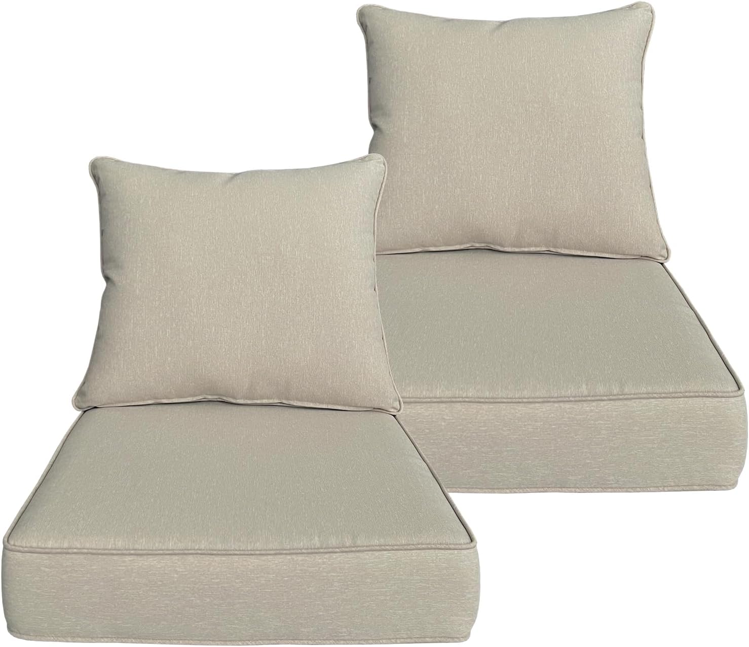 Outdoor Deep Seat Patio Cushions Set of 2 for Comfort and Style