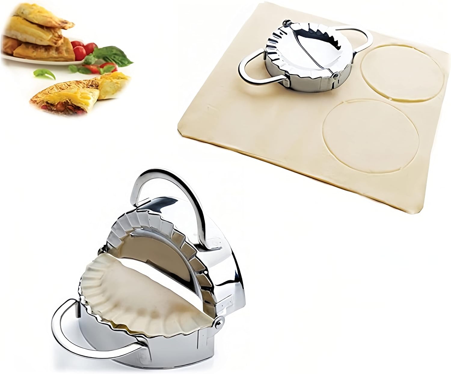 iKito Stainless Steel 3inch Ravioli Maker - Perfect Dumplings Every Time!
