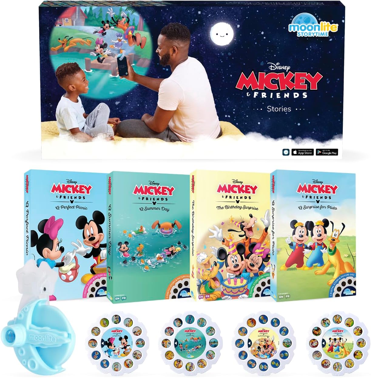 Moonlite Storytime Mini Projector for Magical Reading Fun