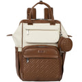 Leather Diaper Bag Backpack - Spacious, Durable Travel Nappy Bag