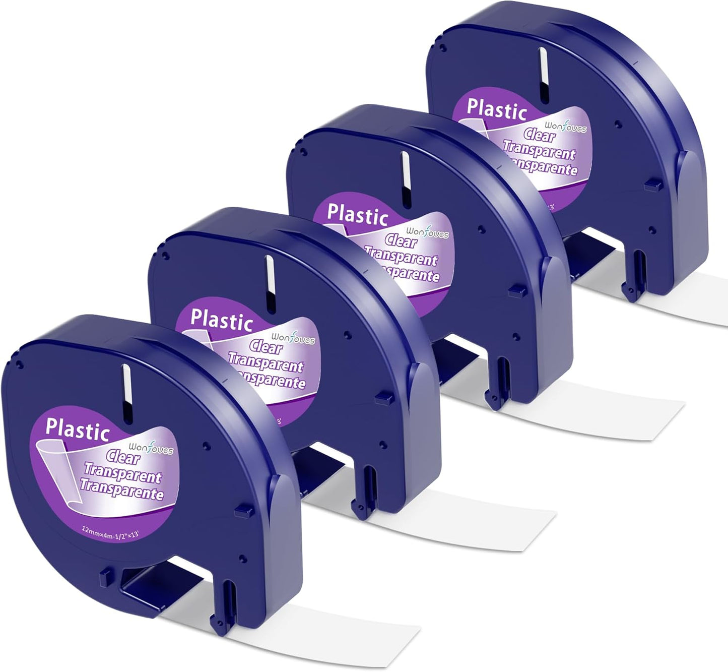 Dymo Letratag Clear Tape 1/2'' x 13' - 4 Pack