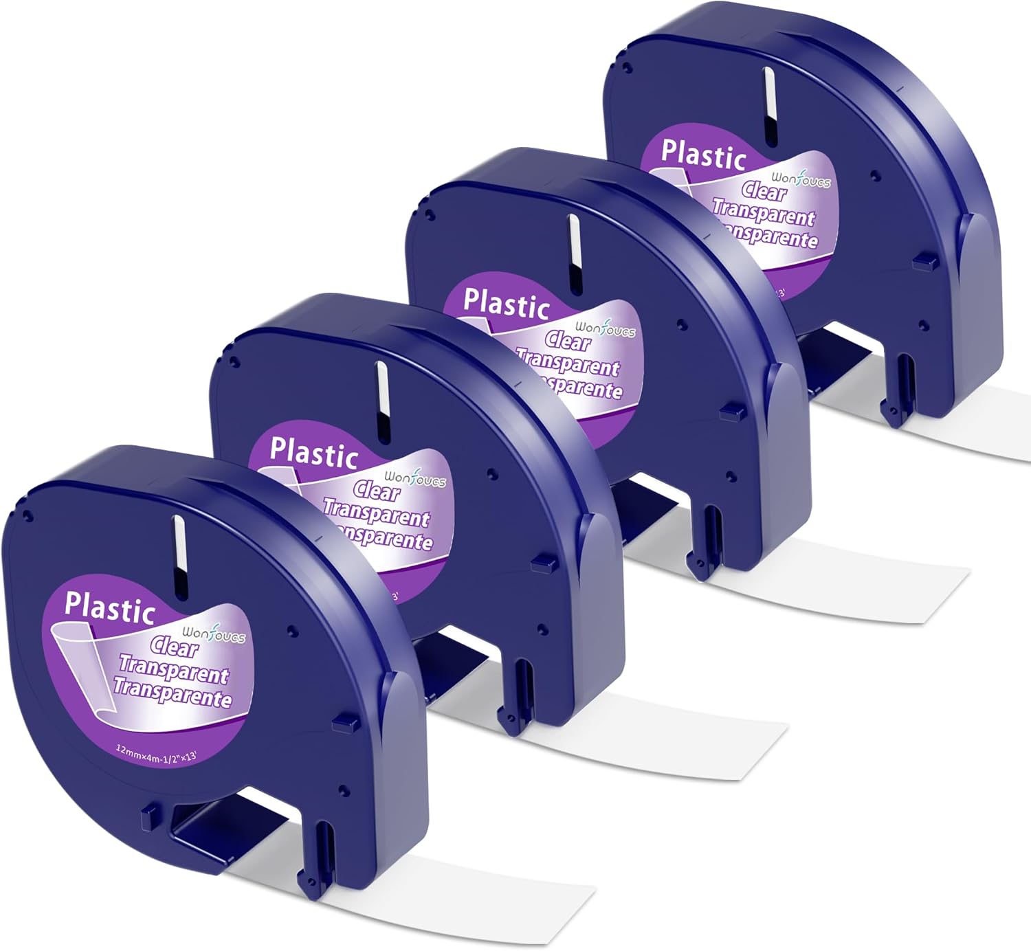 Dymo Letratag Clear Tape 1/2'' x 13' - 4 Pack