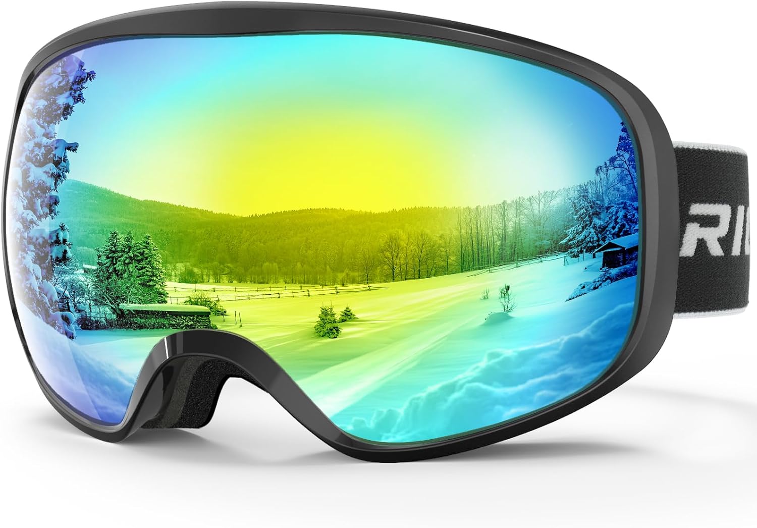 RIOROO Ski Goggles: Over Glasses OTG/100% UV/Anti-fog/Wide Vision