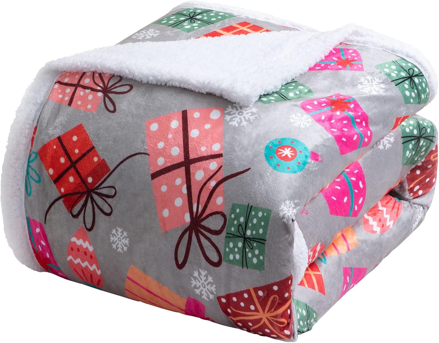 LBRO2M Sherpa Fleece Bed Blanket for Cozy Christmas Vibes