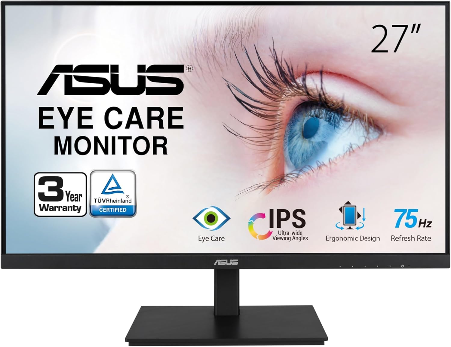 ASUS VA27DQSB 27 Monitor with Full HD and Eye Care Features