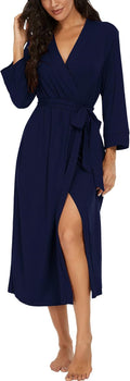 VINTATRE Women Kimono Robes Long Knit Bathrobe Lightweight Soft Knit