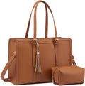 Laptop Tote Bag for Women 15.6 in - Lightweight PU Laptop Briefcase