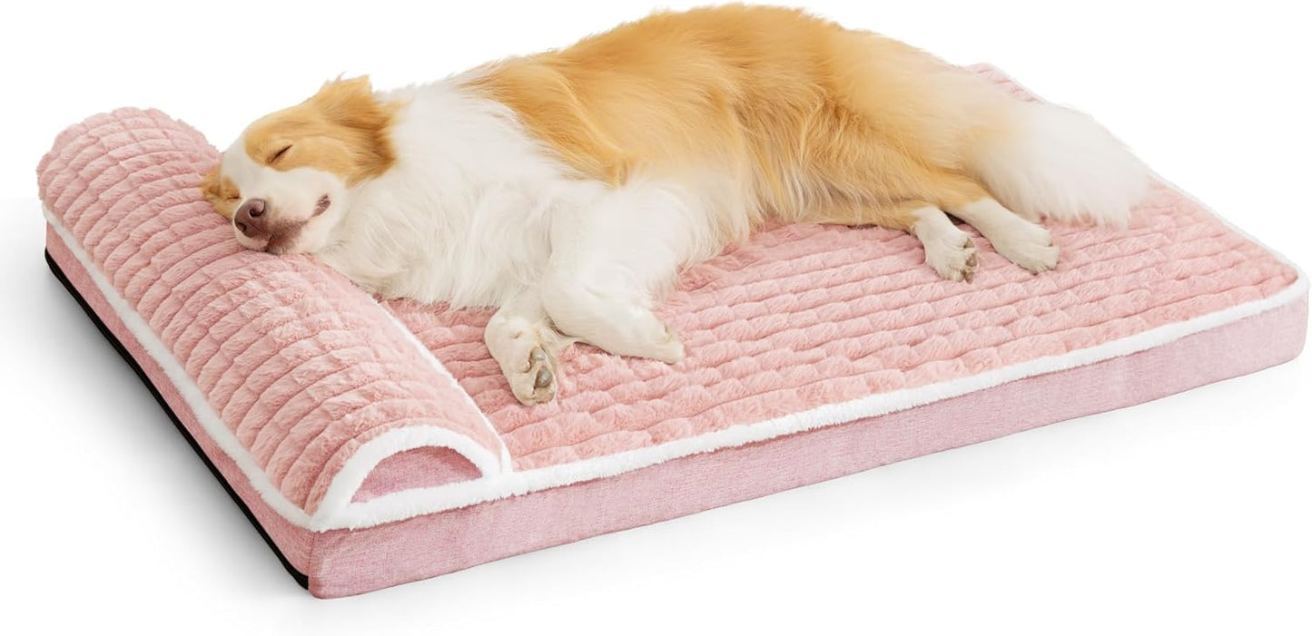 Orthopedic XL Dog Bed for Large Dogs with Pillow and Comfort