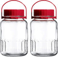 1 Gallon Glass Jar With Lid Wide Mouth Airtight Pour Spout - Ferment