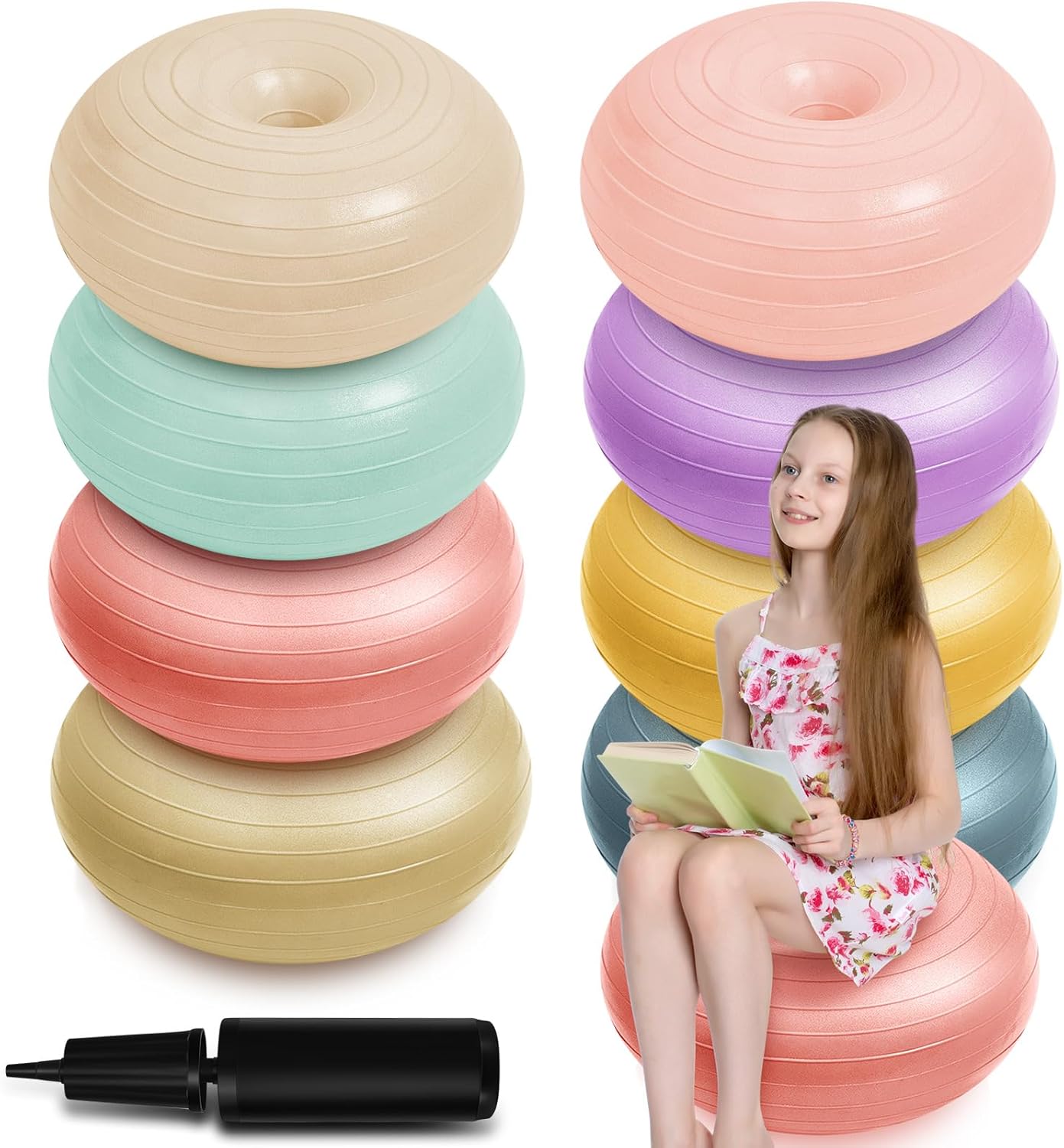 Flexible Seating for Classroom with 8 Pcs Yoga Ball Chairs