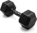 25 lb Coated Hex Dumbbell - Single Hex Rubber-Coated Weight