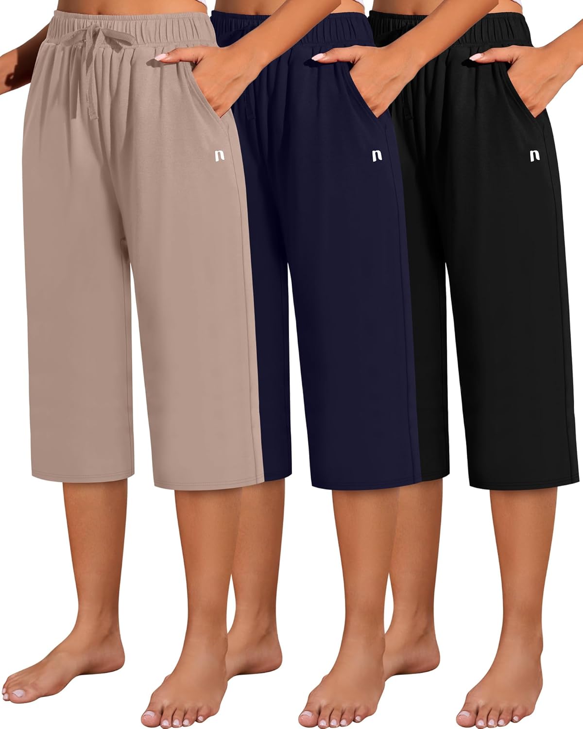 Neer 3 Pack Women's Capri Pants for Comfort and Style