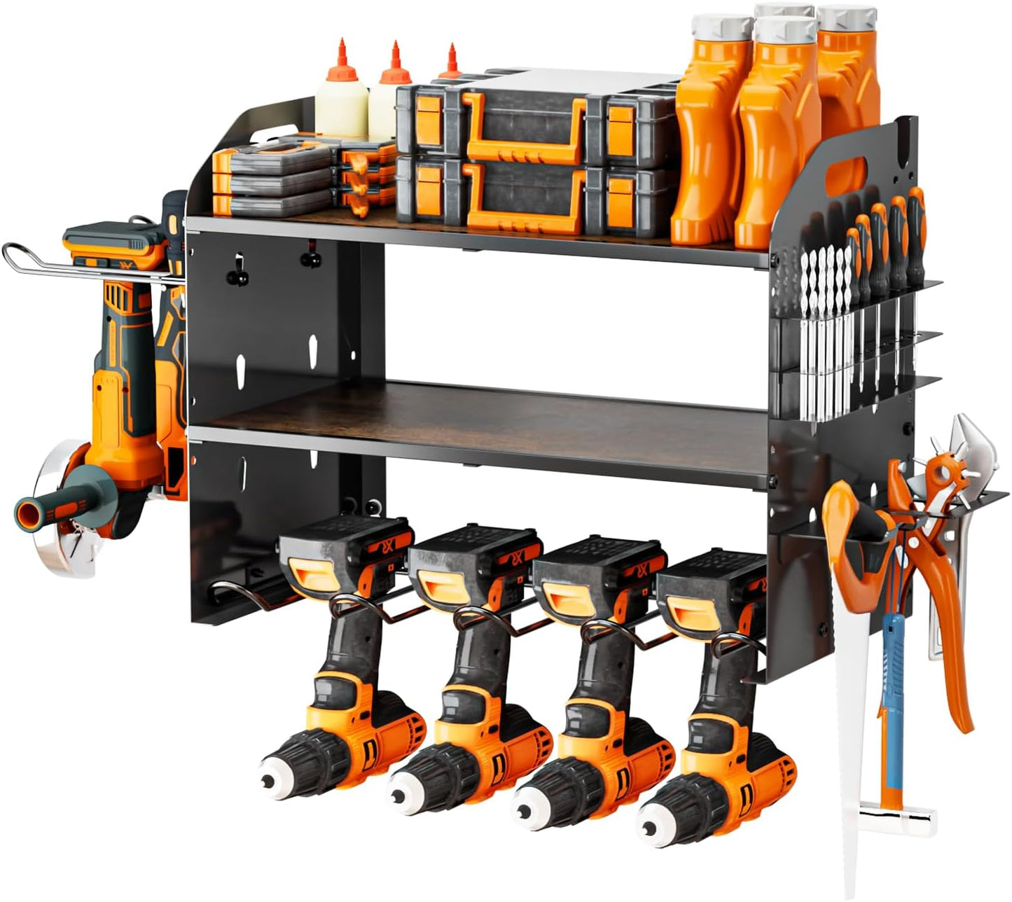 Adjustable Wall-Mount Power Tool Organizer