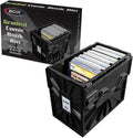 Graded Comic Book Bin with Partition Black - Stackable Slab Storage