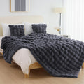 Cozy Faux Fur Throw Blanket for Bed - Soft Plush Luxury Comfort
