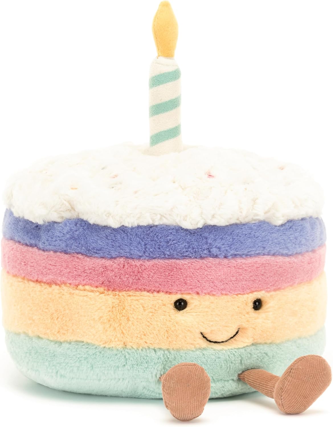 Jellycat Amuseables Rainbow Birthday Cake Plush Toy for All Ages