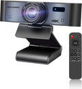 ROCWARE 4K Webcam with Remote RC16 - 60fps Streaming Camera