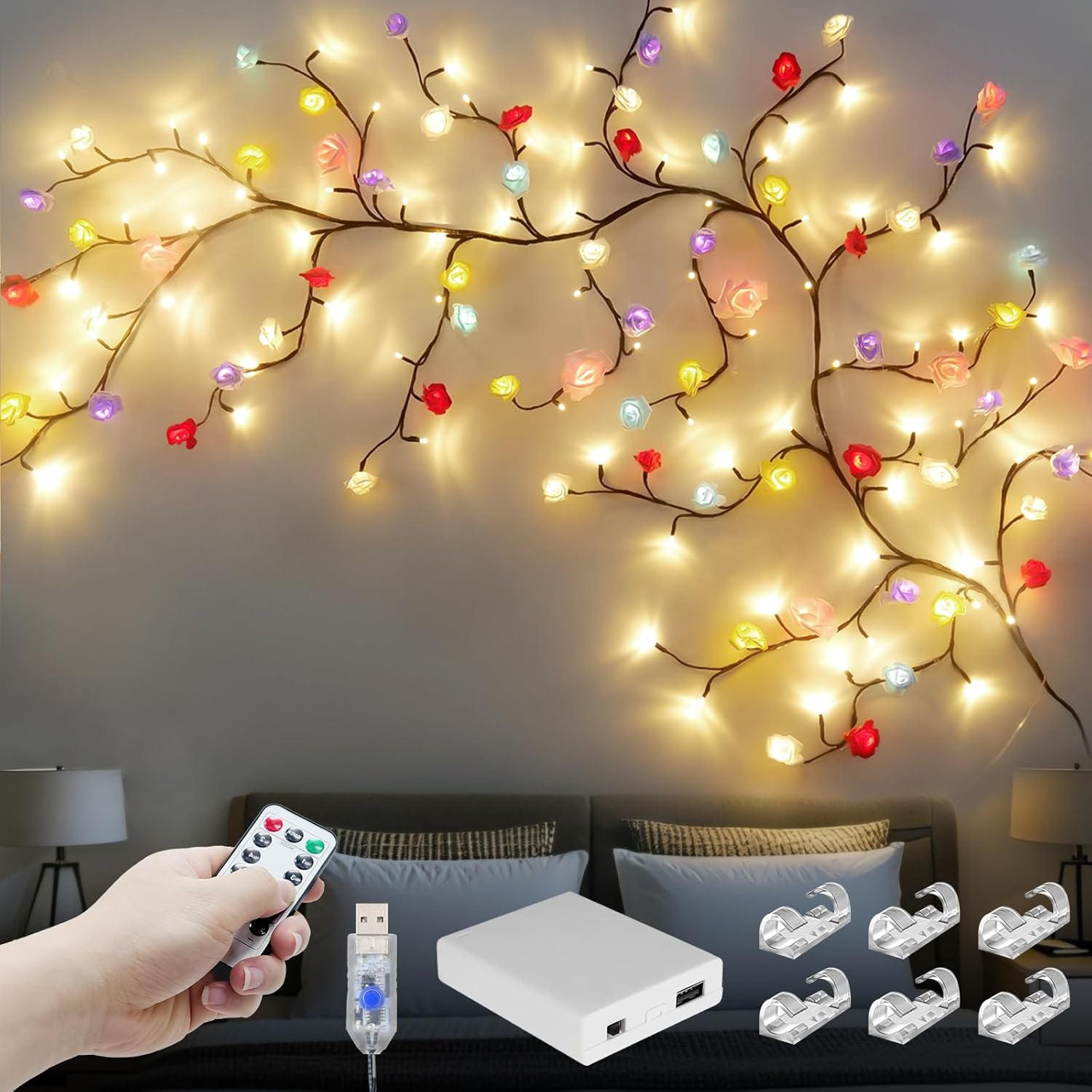 Macaroon Rose Blossom Lights for Enchanting Home Decor