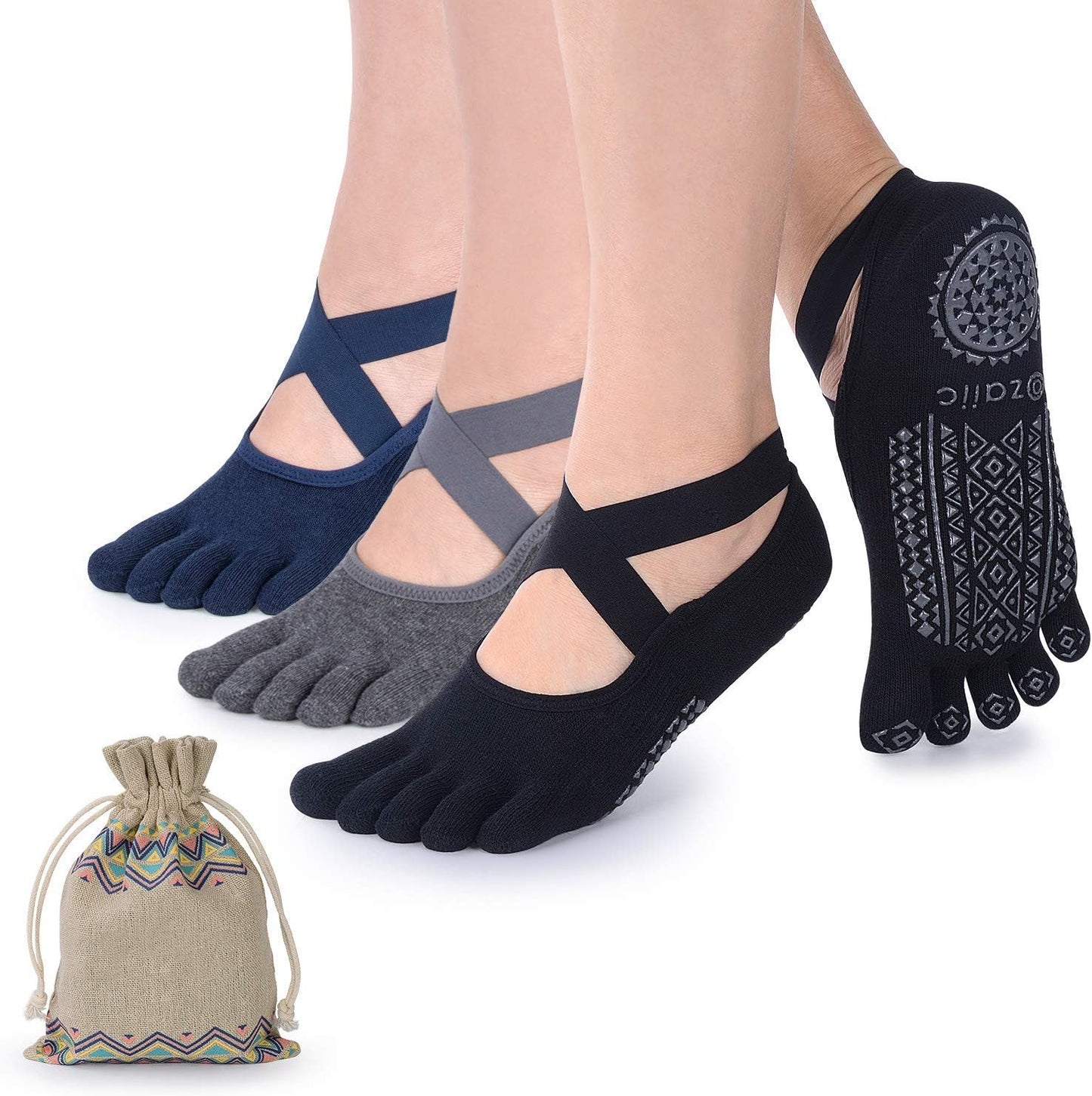 Non-Slip Yoga Socks - Grip for Women
