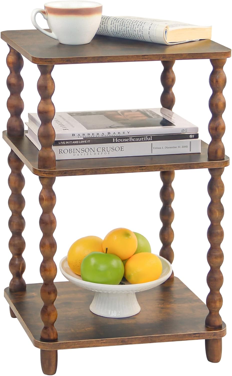 Modern Small End Table with Storage Shelf for Any Space