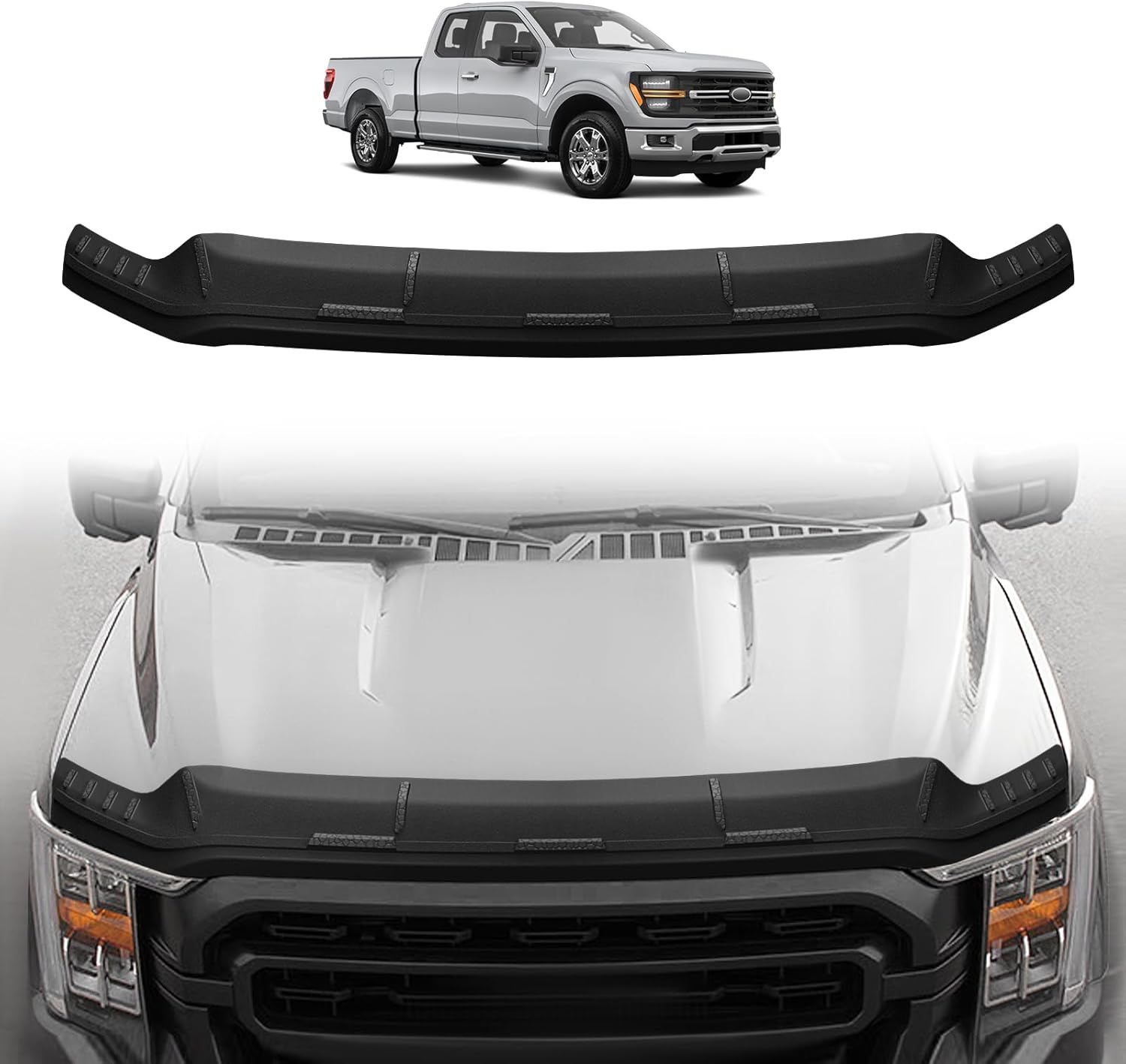 TripleAliners Hood Deflector Protector for 2021-2025 Ford F150