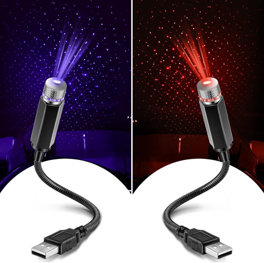 Hortsun 2 Pack USB Star Roof Lights - Romantic Car Atmosphere