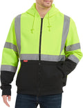 Hi Vis Hoodie for Men Women Class 3 - Reflective Safety Sweatshirt