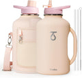Trebo Half Gallon Water Bottle Insulated 64oz with Handle